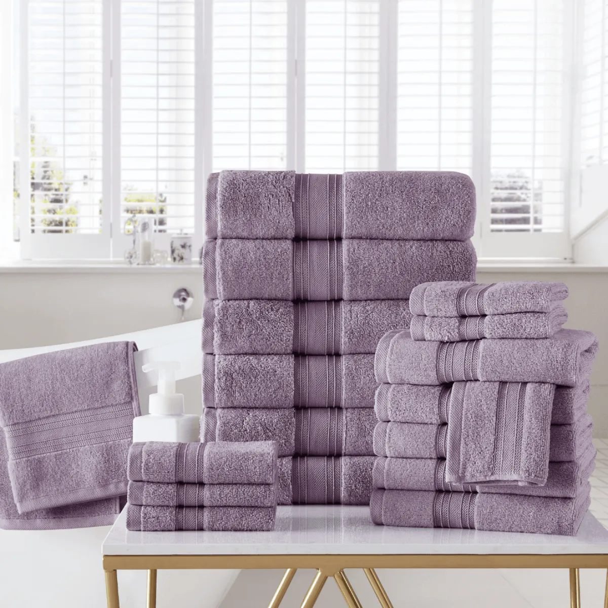 18pc Cotton Bath Towels Set