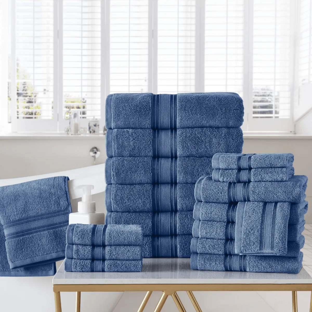 18pc Cotton Bath Towels Set