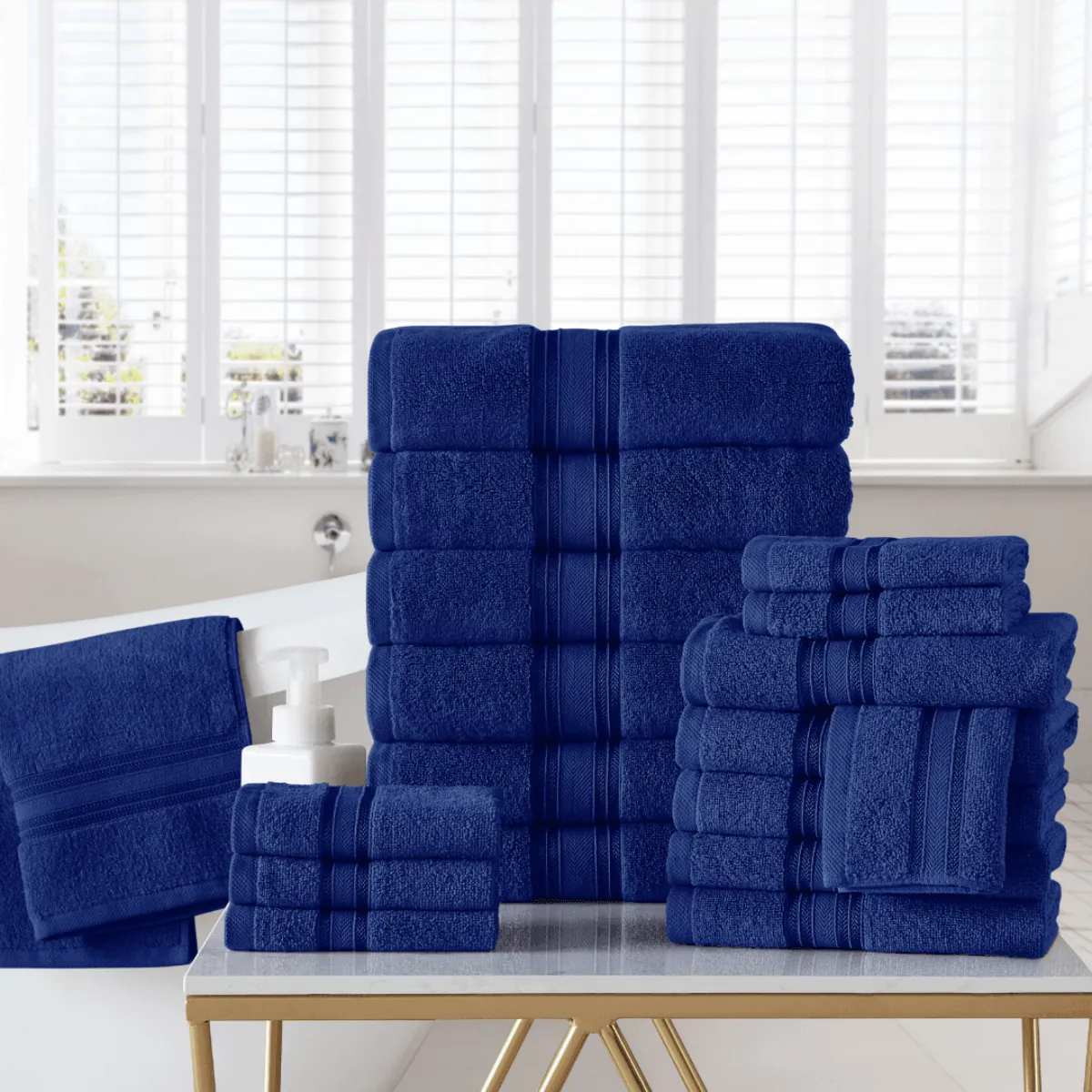 18pc Cotton Bath Towels Set