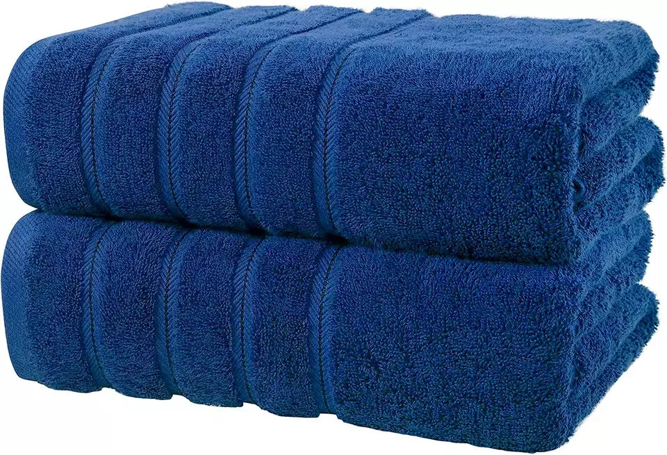 2X Luxury  Super Jumbo Bath Sheets 800GSm 100% Egyptian Cotton Bath Towels 70 X 140cm