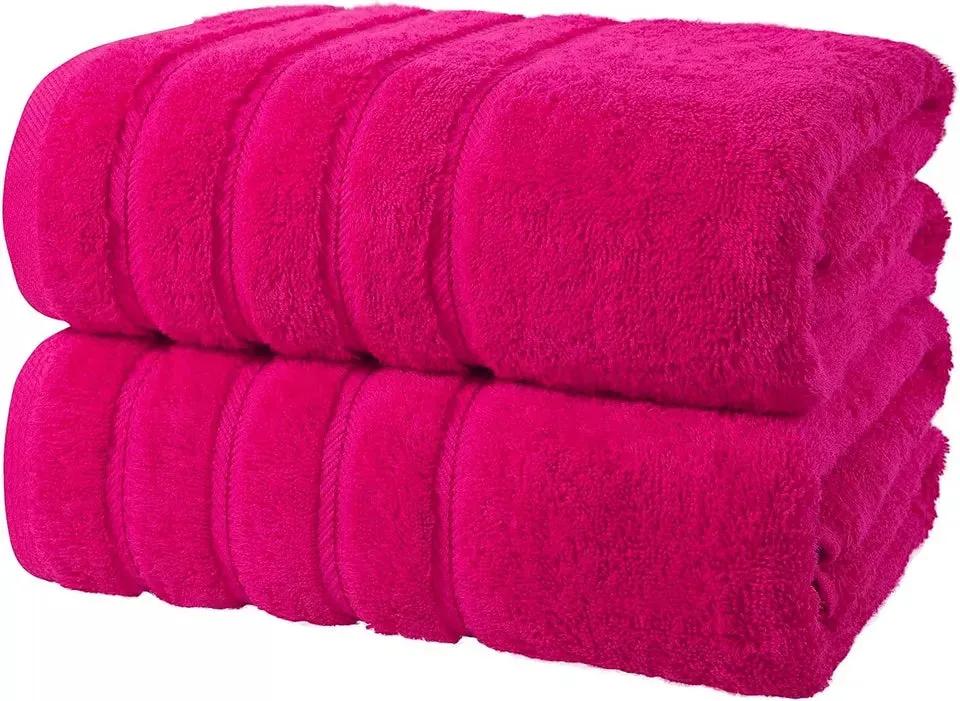 2X Luxury  Super Jumbo Bath Sheets 800GSm 100% Egyptian Cotton Bath Towels 70 X 140cm