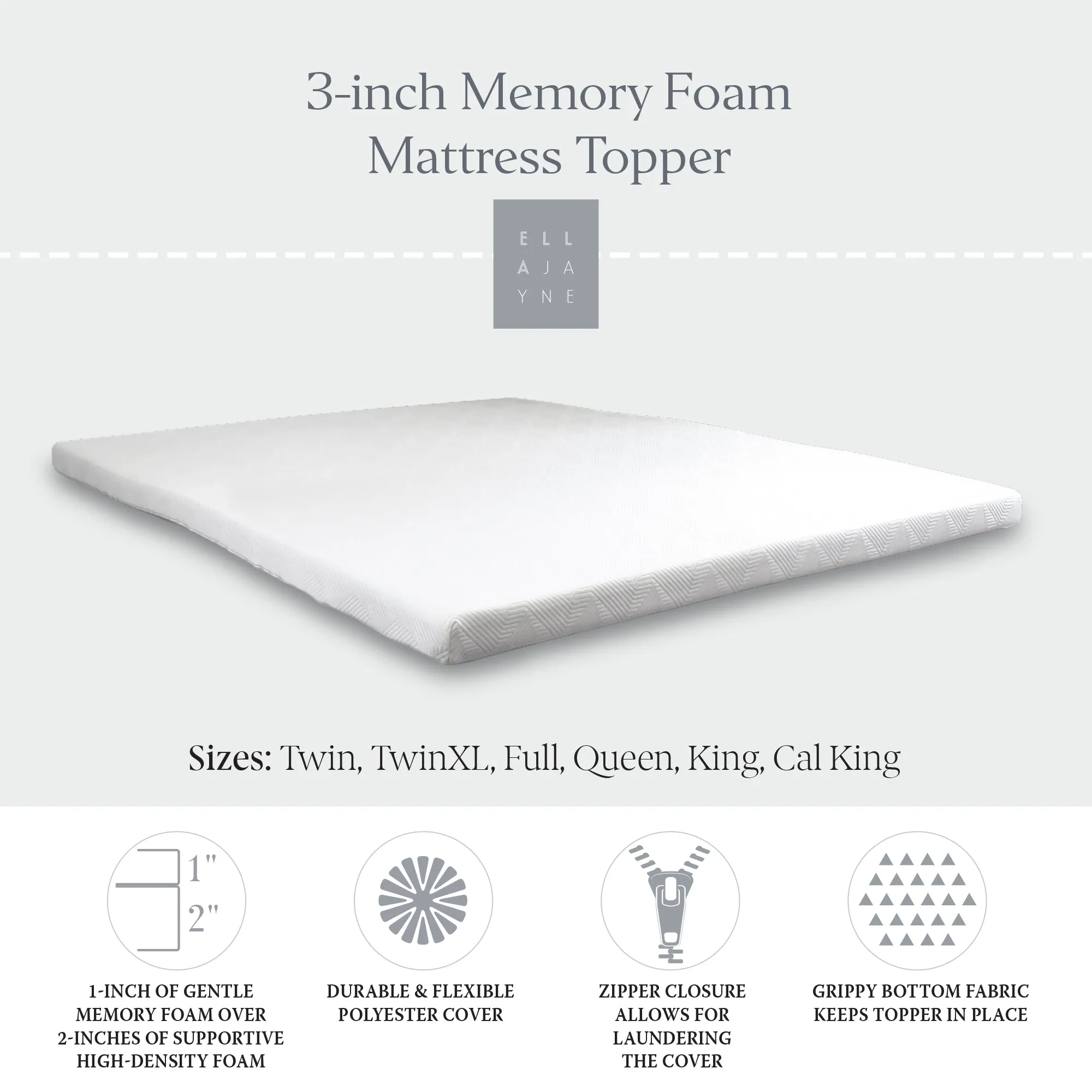 3-inch Memory Foam Mattress Topper