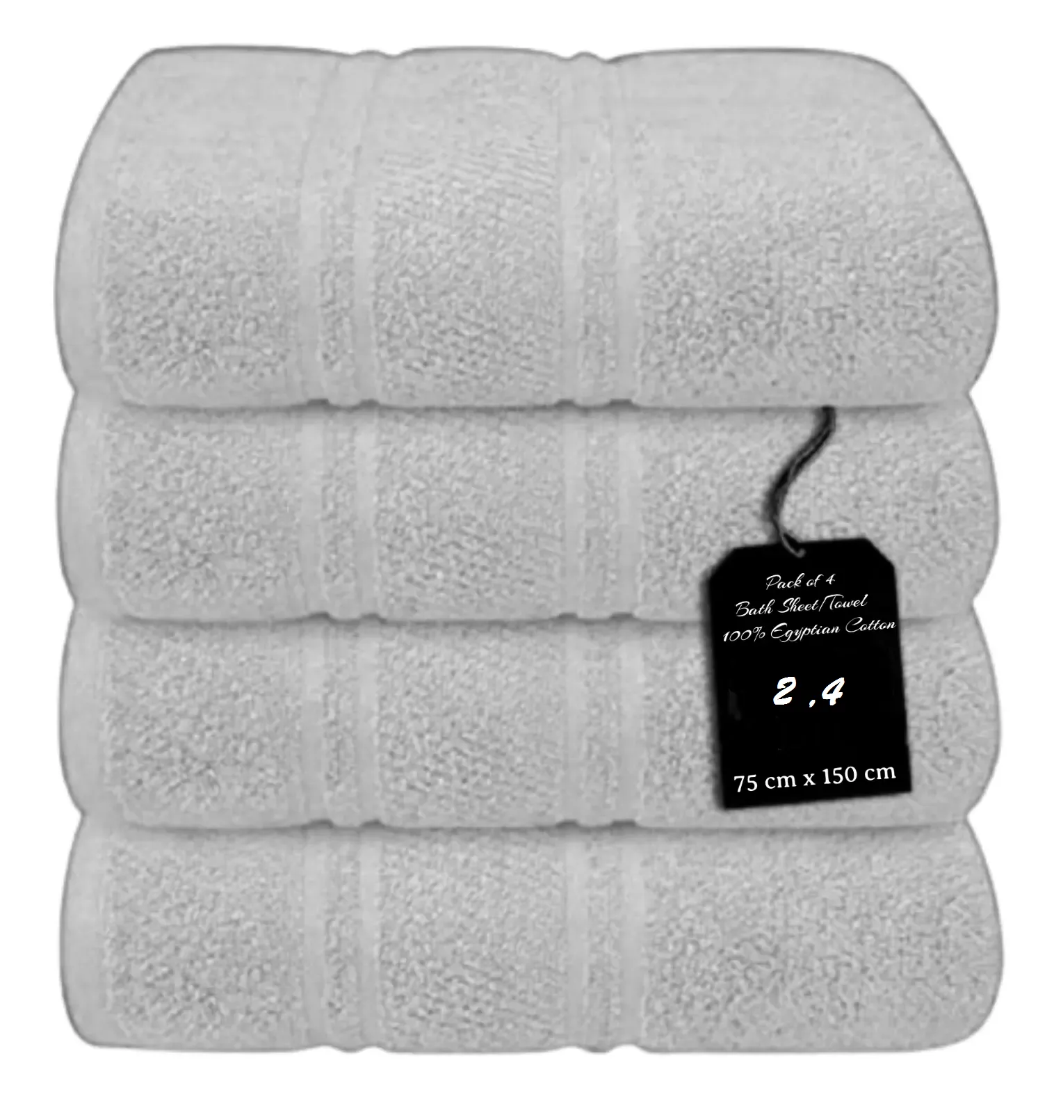 4X Large Bath Towels 75 x 150 cm 100% Egyptian Cotton Bath Sheets Towels 500GSM