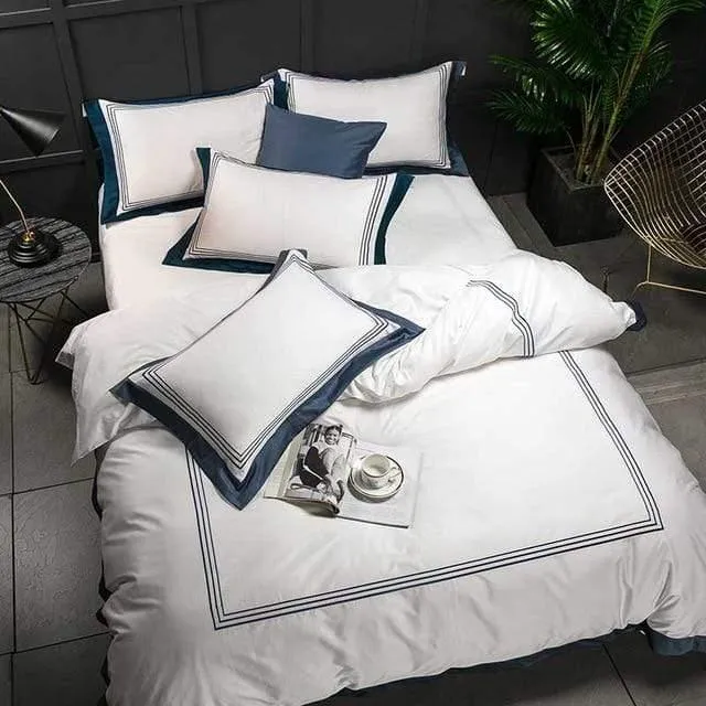 5-Star Hotel White Luxury 100% Egyptian Cotton Bedding Sets