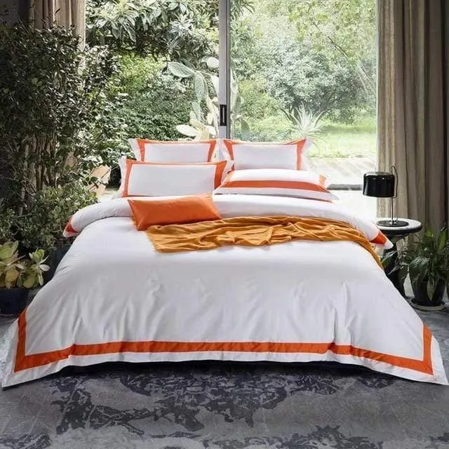 5-Star Hotel White Luxury 100% Egyptian Cotton Bedding Sets