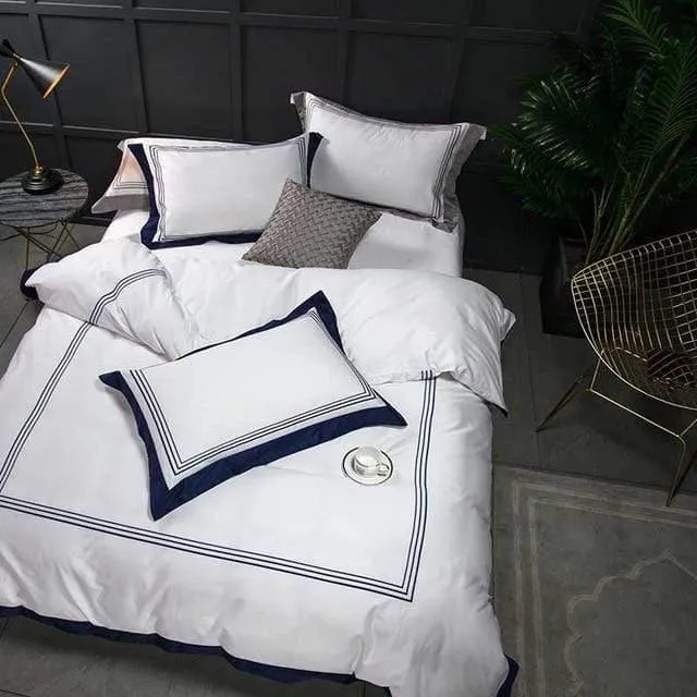 5-Star Hotel White Luxury 100% Egyptian Cotton Bedding Sets