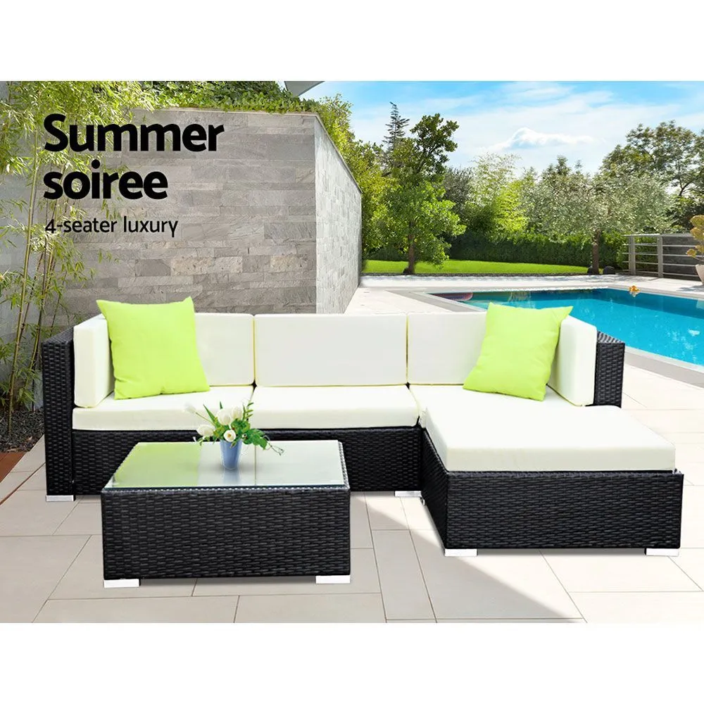 7-Piece UV-Resistant Wicker Outdoor Sofa Set 6 Seater Gardeon