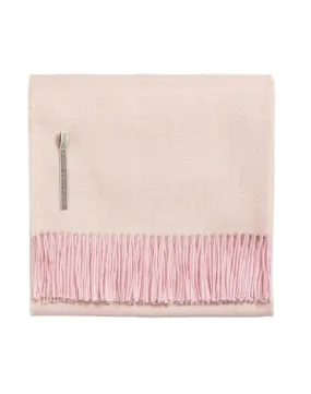 Alicia Adams Alpaca Throw in Light Pink Herringbone