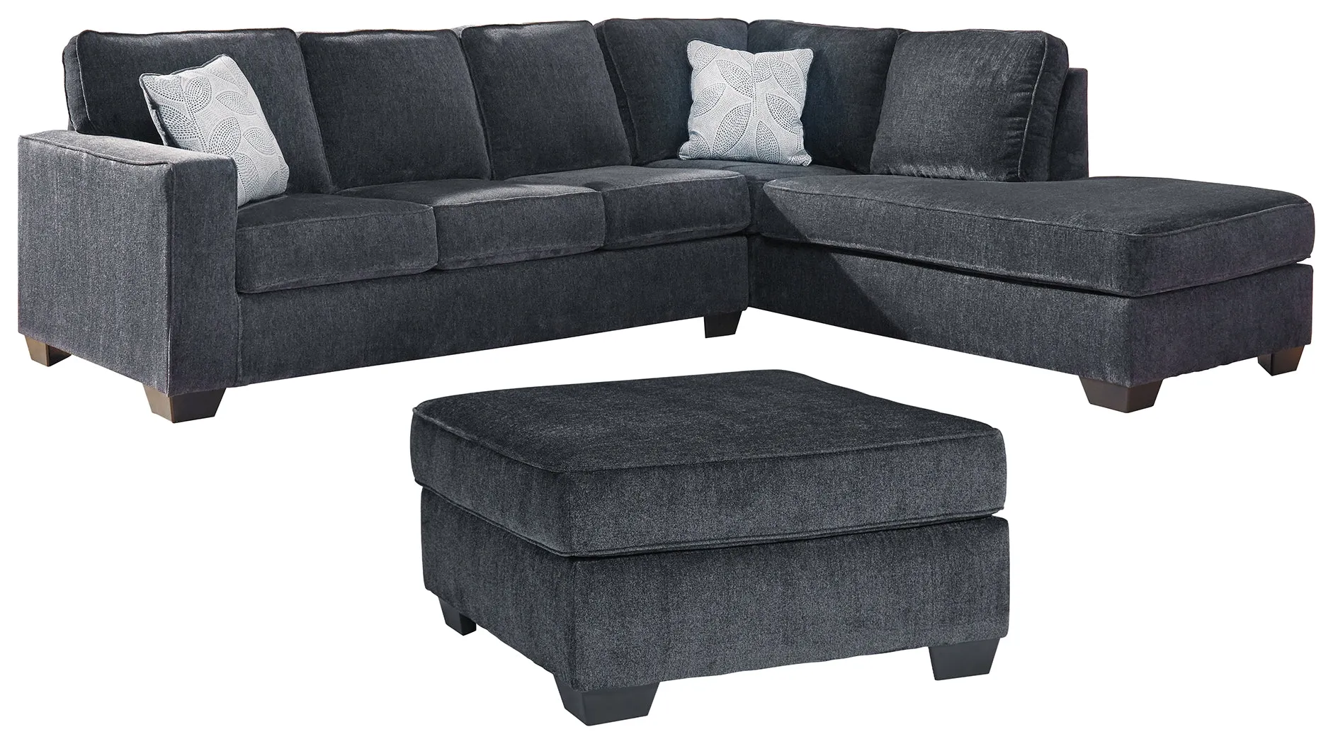 Altari 2-Piece Sleeper Sectional with Ottoman in Slate