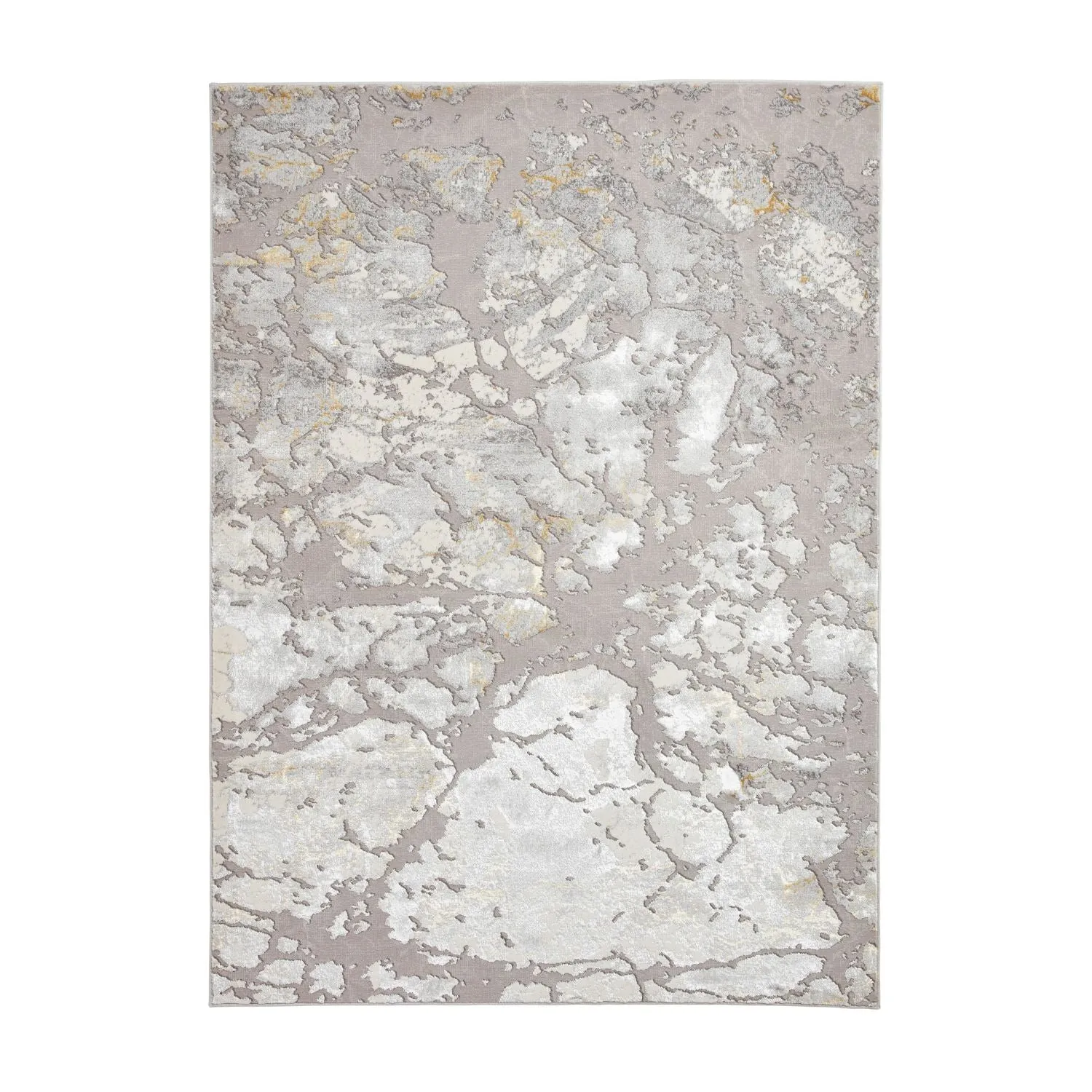 Apollo 2677 Grey and Gold Modern Abstract Rug