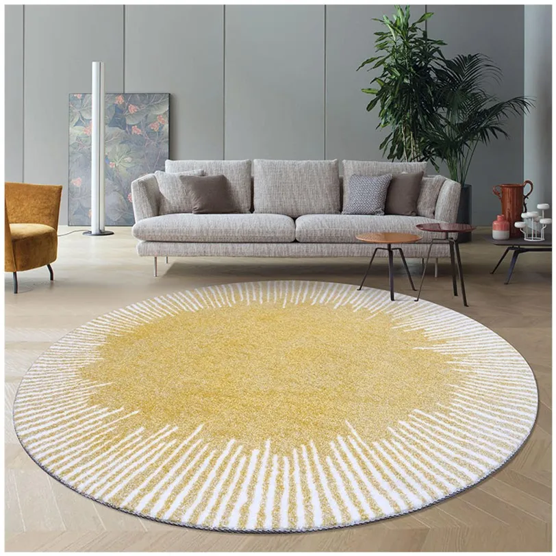 Arbus Modern Yellow Round Rug