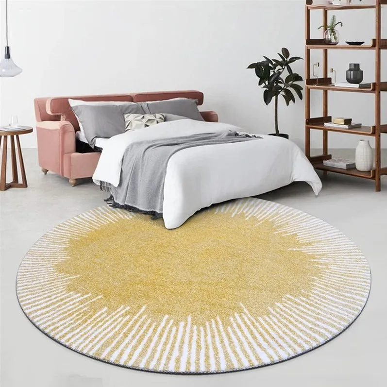 Arbus Modern Yellow Round Rug