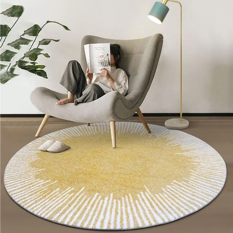 Arbus Modern Yellow Round Rug