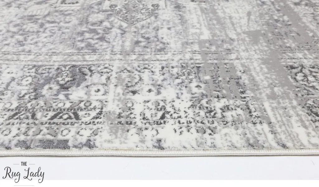 Bailey Grey Medallion Vintage Rug