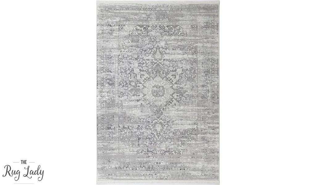 Bailey Grey Medallion Vintage Rug