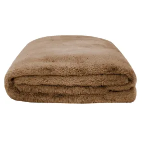 Bambury Frida Faux Fur Mocha Throw