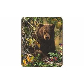 Black Bear Woods Plush Blanket DB5433-2 Queen Size