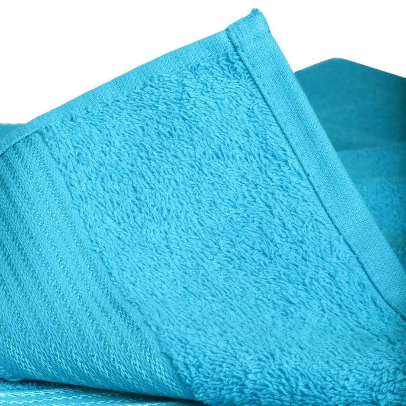 Bodil Bath Towel (Light Blue & Beige) - Set Of Two