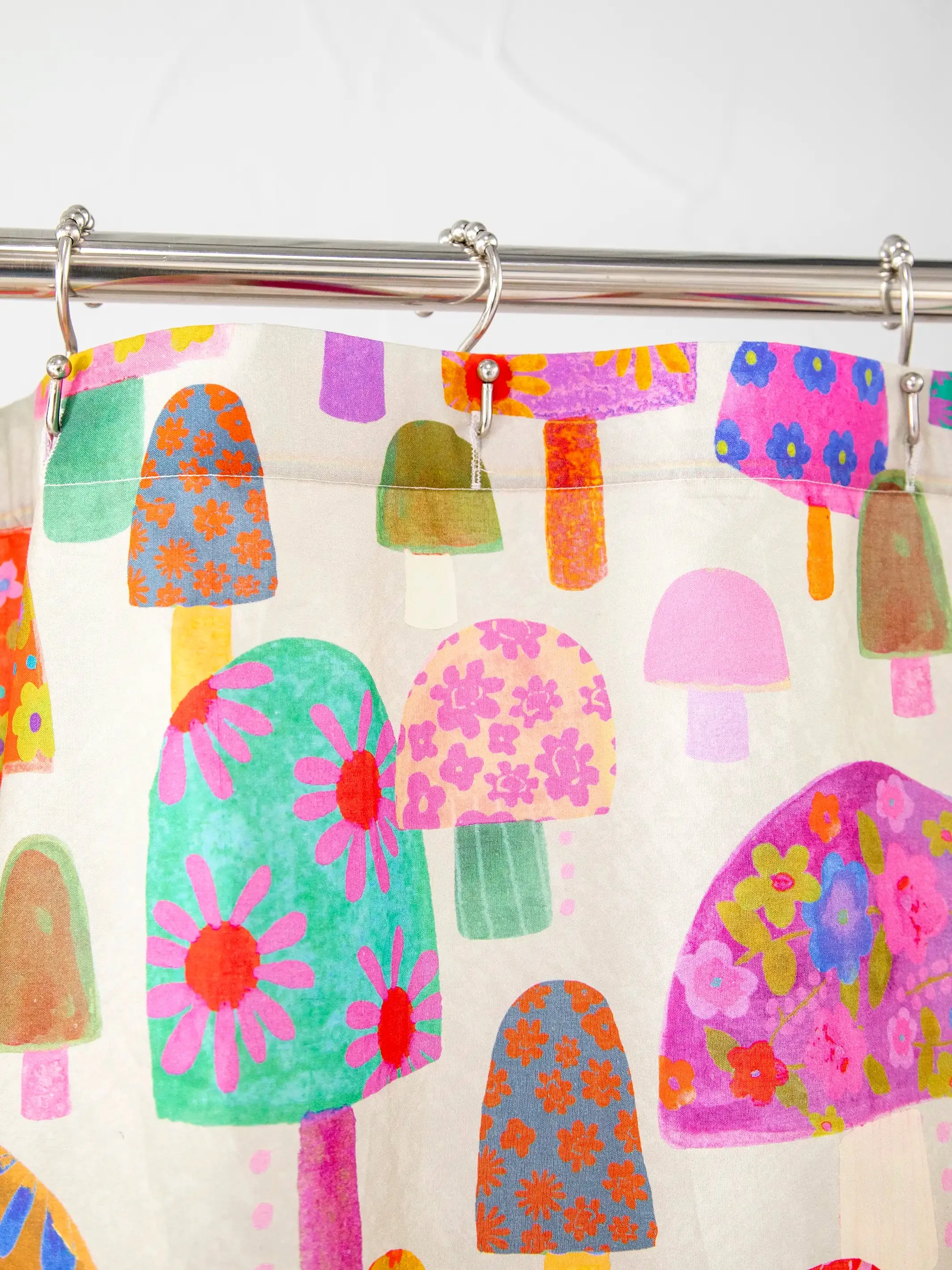 Boho Shower Curtain - Mushroom Garden