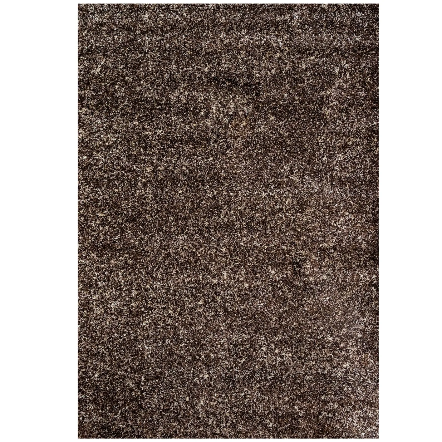 Brown Mottled Shaggy Living Room Rug