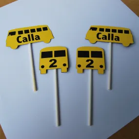 Bus Cupcake Toppers