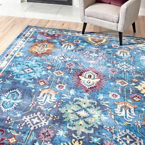 Carmen Capua Blue Area Rug - 9ft 10in X 13ft 269cm X 400cm