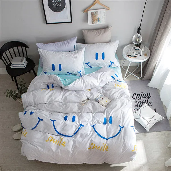 Cartoon White   Black Cow Pattern 4Pcs King Size Bedding Sets Luxury Include Duvet Cover Bed Sheet Pillowcase Super Soft Warm