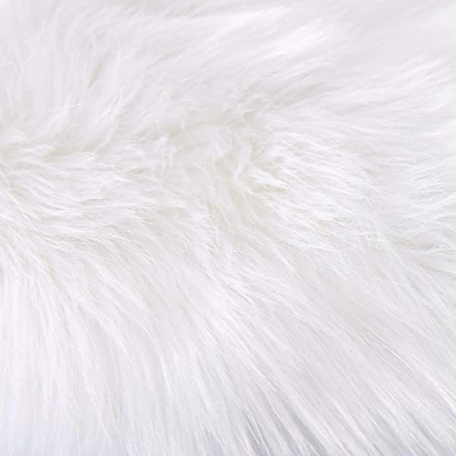 CHIC Soft Faux Sheepskin Fur Chair Couch Cover White Area Rug  2 x 6 Feet