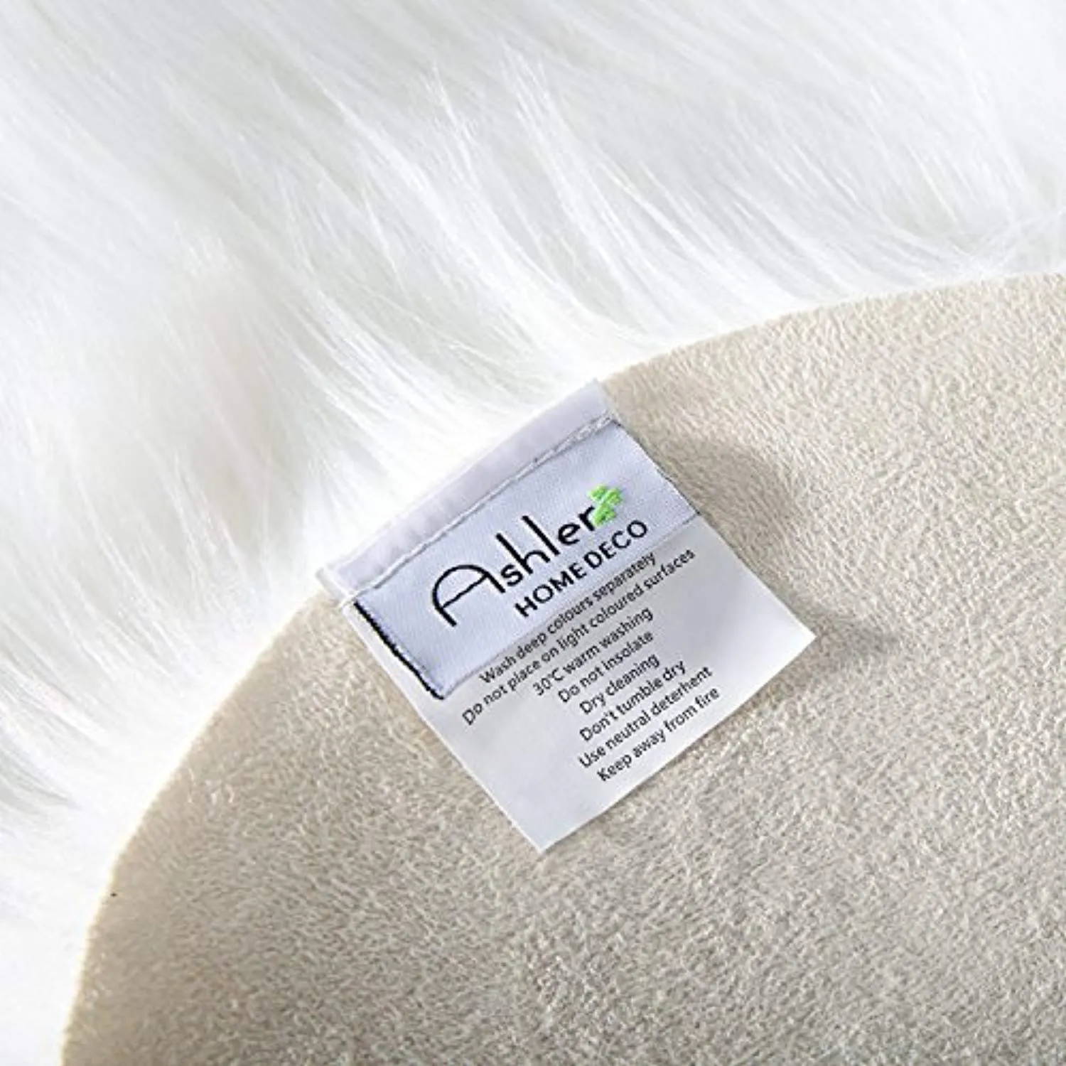 CHIC Soft Faux Sheepskin Fur Chair Couch Cover White Area Rug  2 x 6 Feet