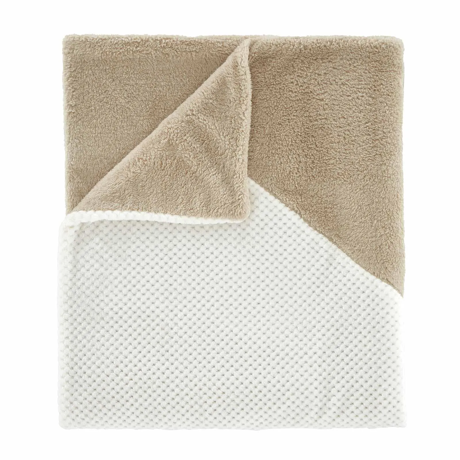 Cosy Larsson Geo Fleece Throw Natural