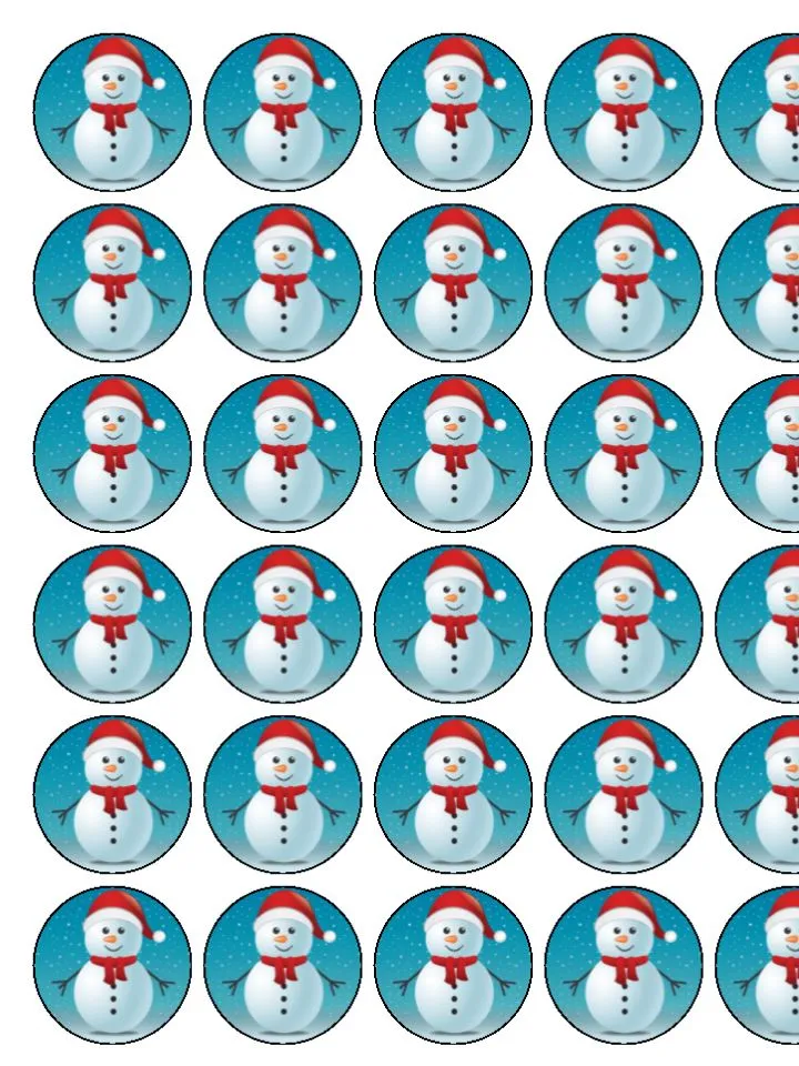 Cute Christmas Snowman - click for other sizes