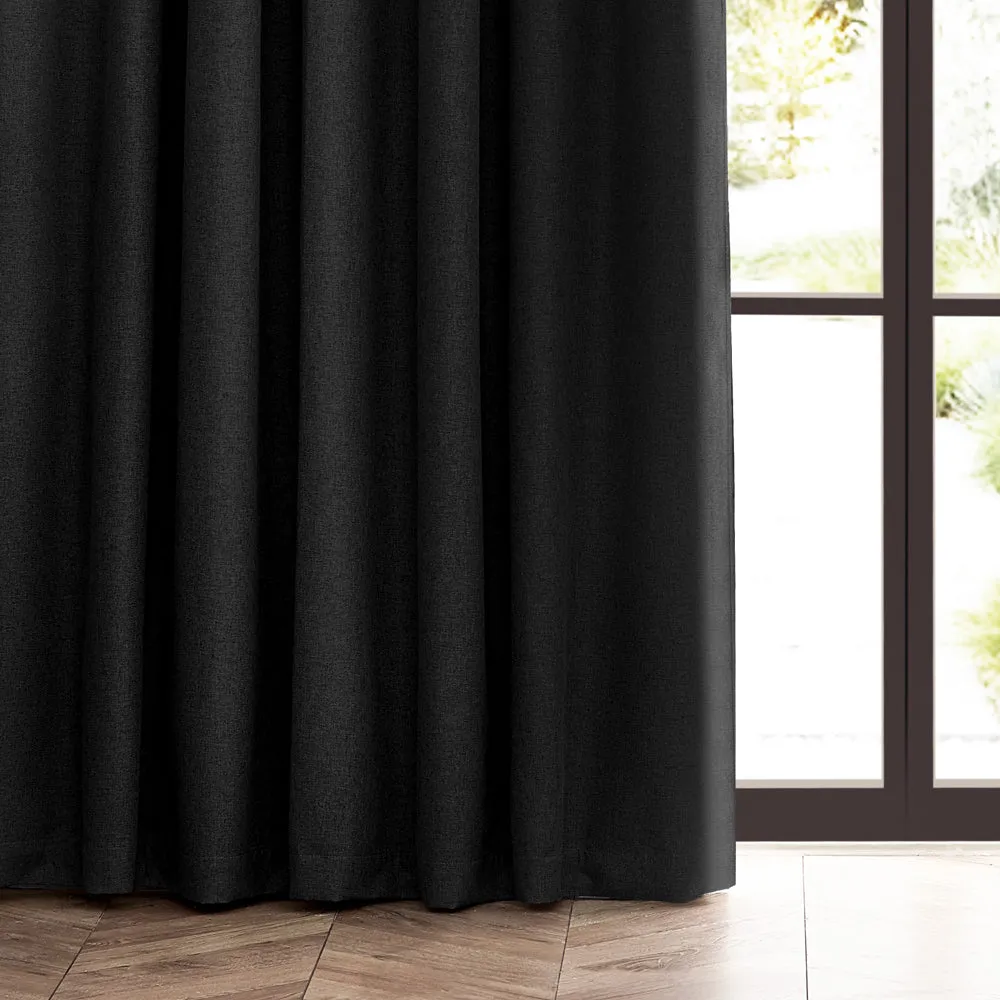 Dawn Blackout Pencil Pleat Curtains Black