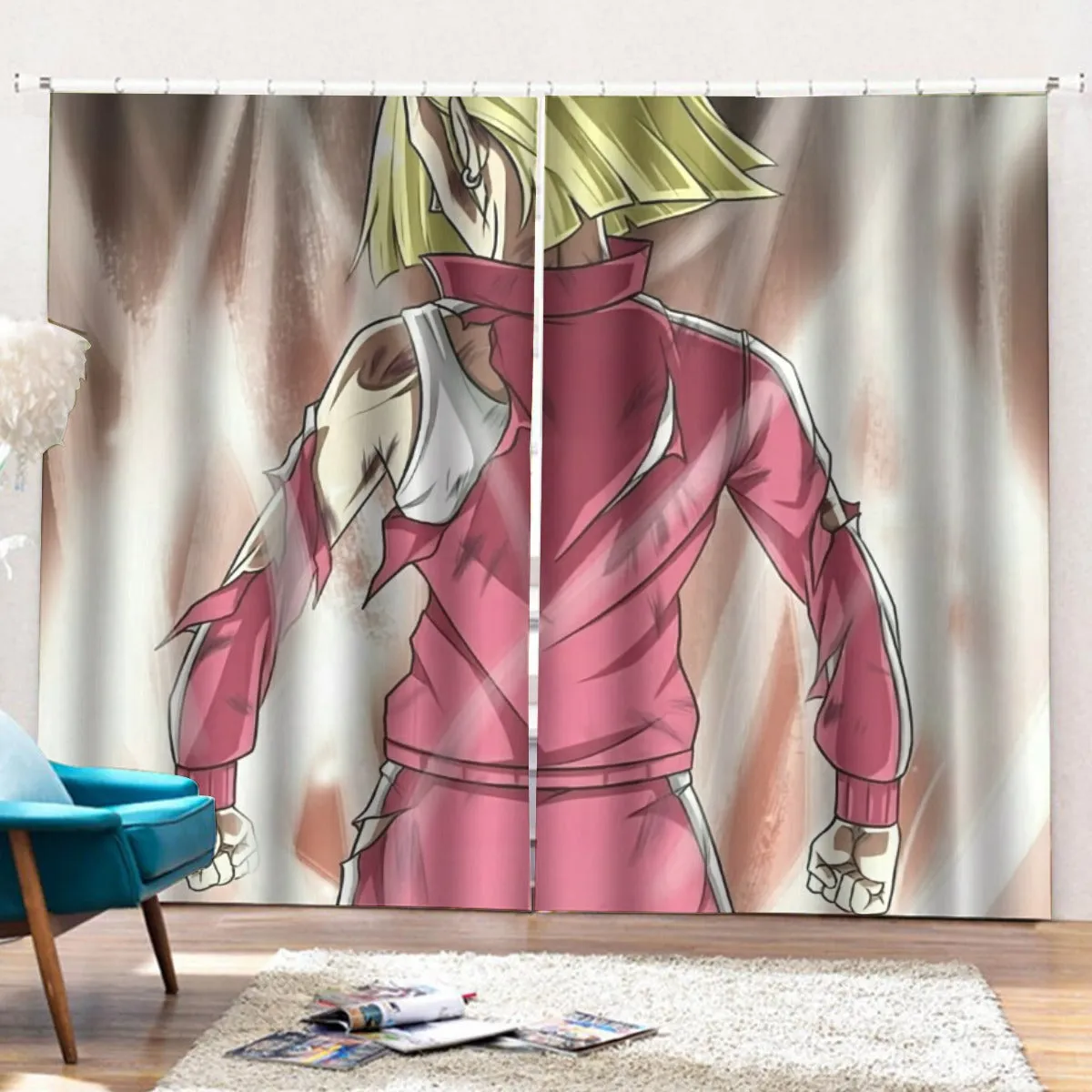 Dragon Ball Android 18 Ultra Instinct Epic Streetwear Curtains with Hooks