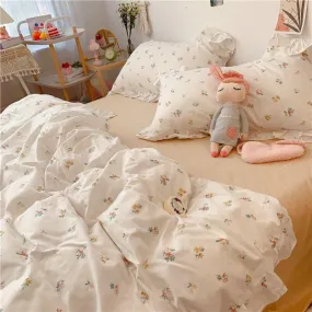 Dreamy Blossom 100% Cotton Ruffle King Bedding Set - Luxe Edition for Young Dreamers