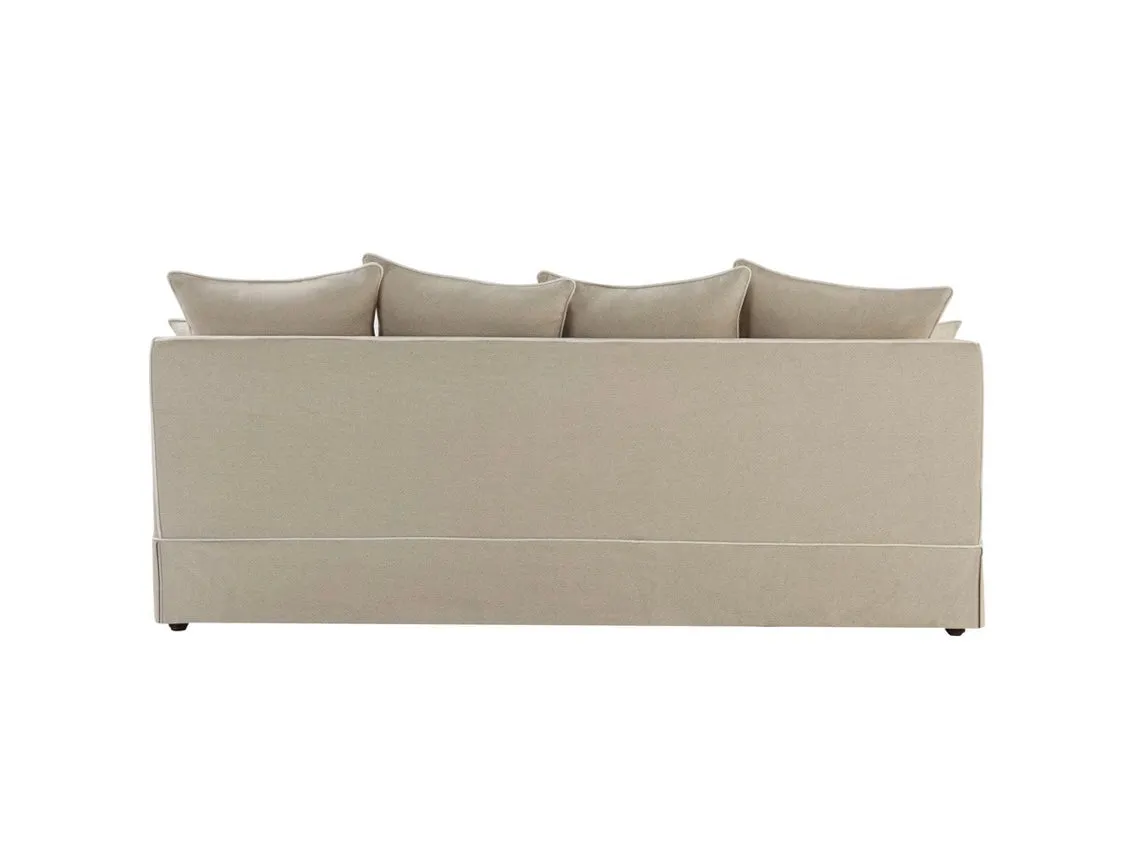 East Hampton Natural white piping 3 Seater Sofa