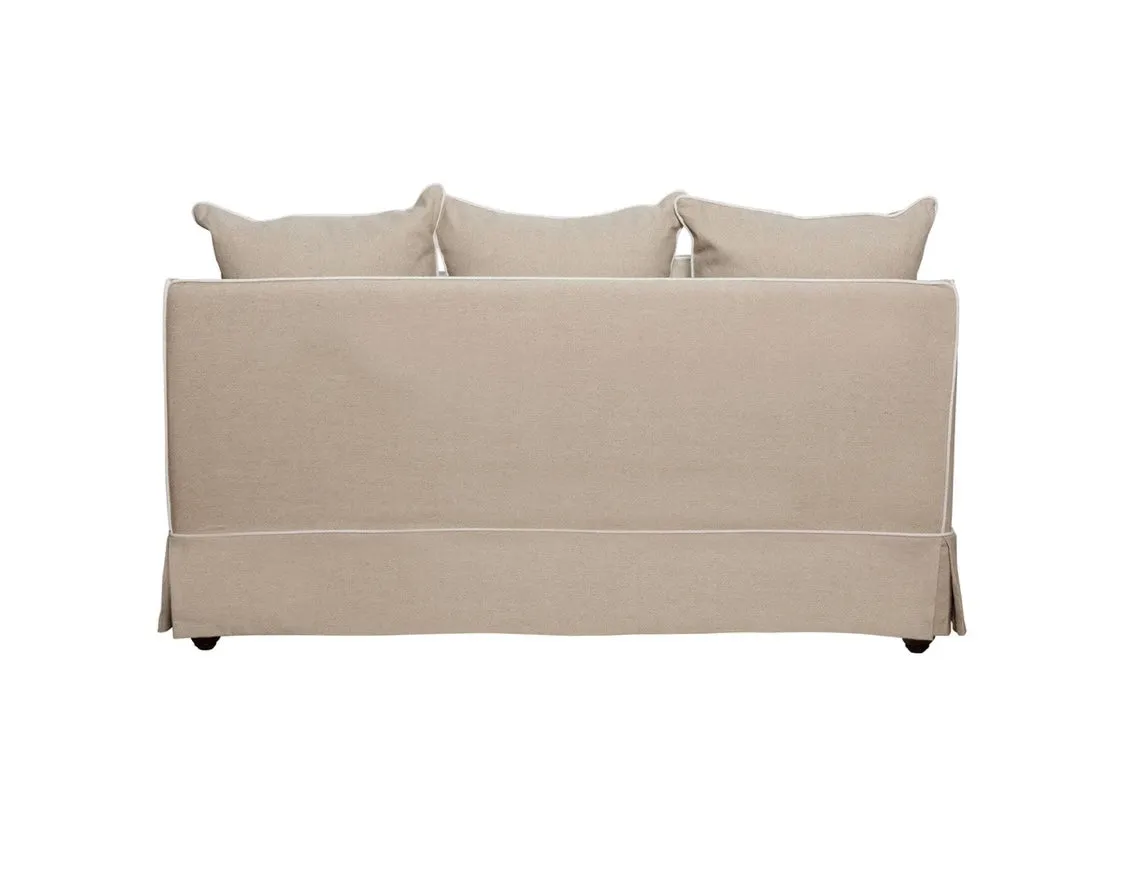 East Hampton Natural white piping 3 Seater Sofa