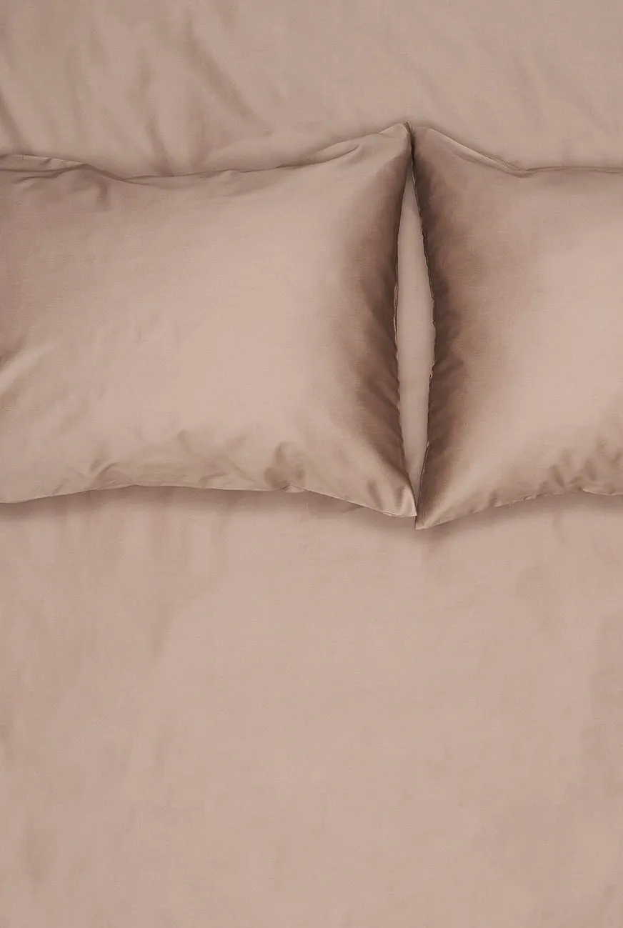 Egyptian Cotton Sateen Bedding in Coffee Color