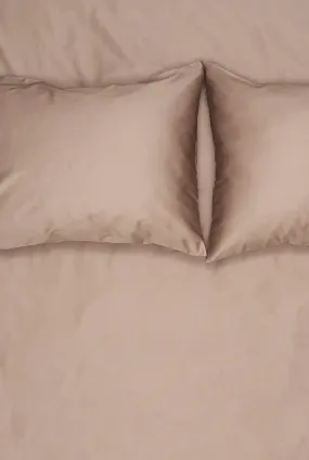 Egyptian Cotton Sateen Bedding in Coffee Color