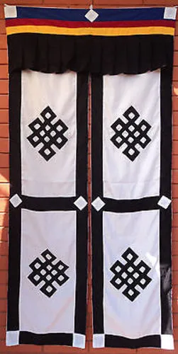 Endless Knot Split Cotton Door Curtain