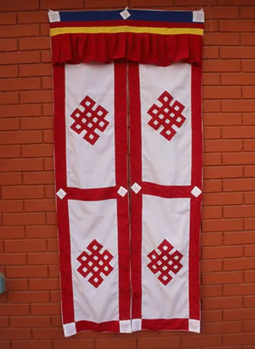 Endless Knot Split Cotton Door Curtain