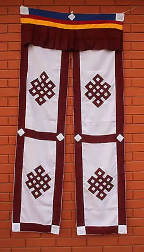 Endless Knot Split Cotton Door Curtain