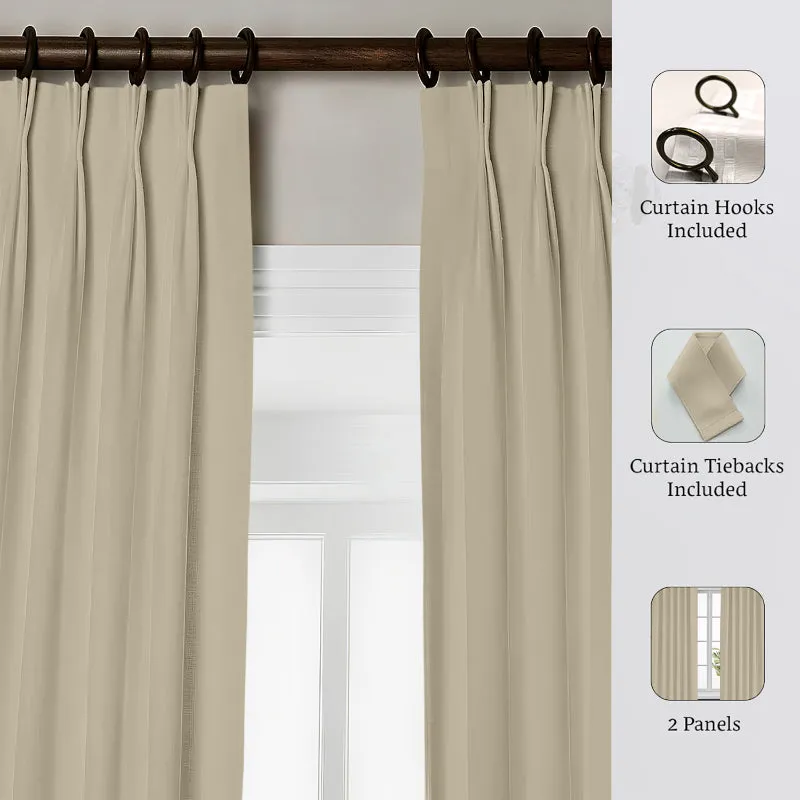 Esme Tab Top Short Width Curtain - Beige