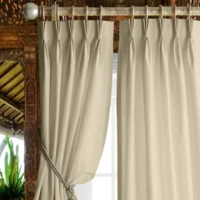 Esme Tab Top Short Width Curtain - Beige