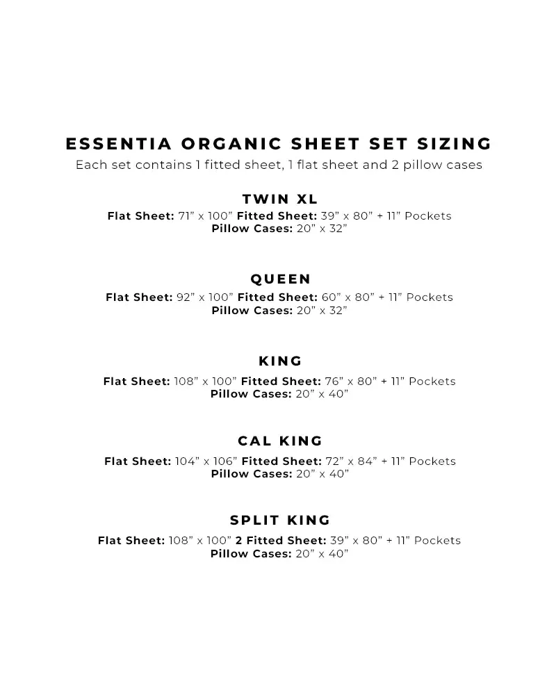 Essentia Organic Sheet Set - King