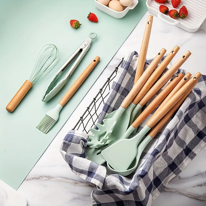 Essential 12Piece Silicone Kitchen Utensil Set for Home Cooks