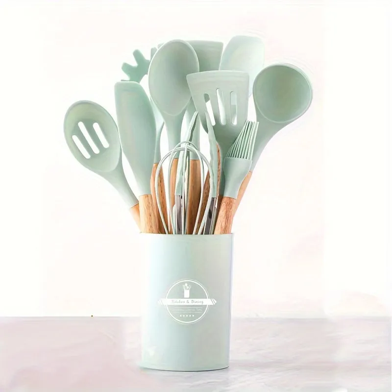 Essential 12Piece Silicone Kitchen Utensil Set for Home Cooks