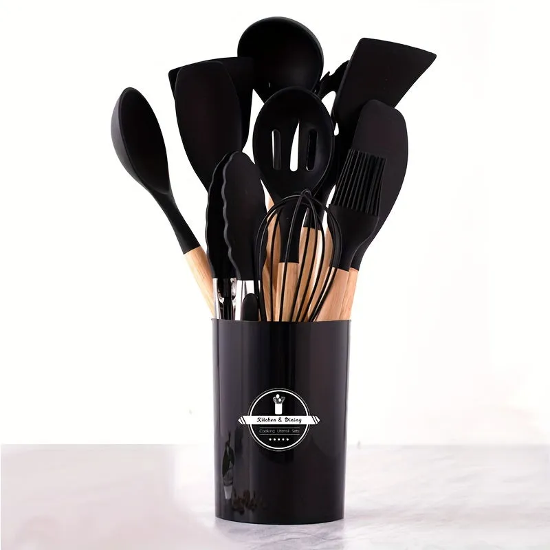 Essential 12Piece Silicone Kitchen Utensil Set for Home Cooks