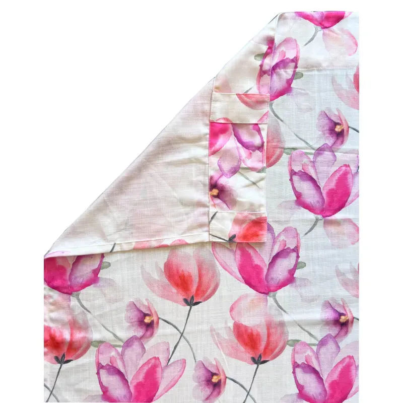 Falling Flowers Cotton Door Curtain | 7 ft x 4 ft