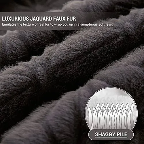 Faux Fur Super Soft Cozy Warm Fluffy Throw Blanket