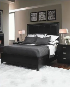 FINLEY BLACK WOODEN LUXURY BED